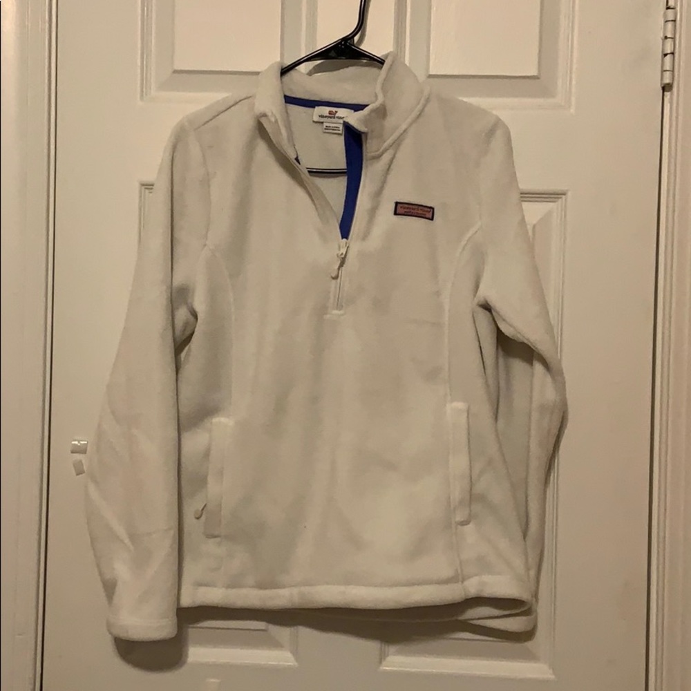 Vineyard Vines Fleece White Quarter Zip